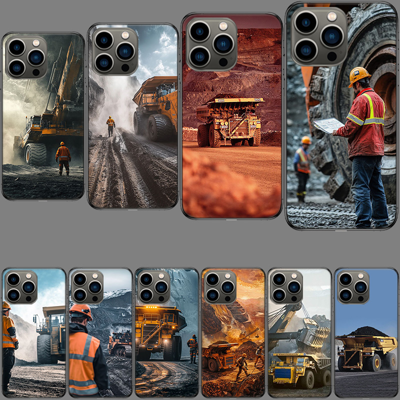 Dump Truck Heavy Equipment - Casing Ponsel Anti Benturan untuk iPhone