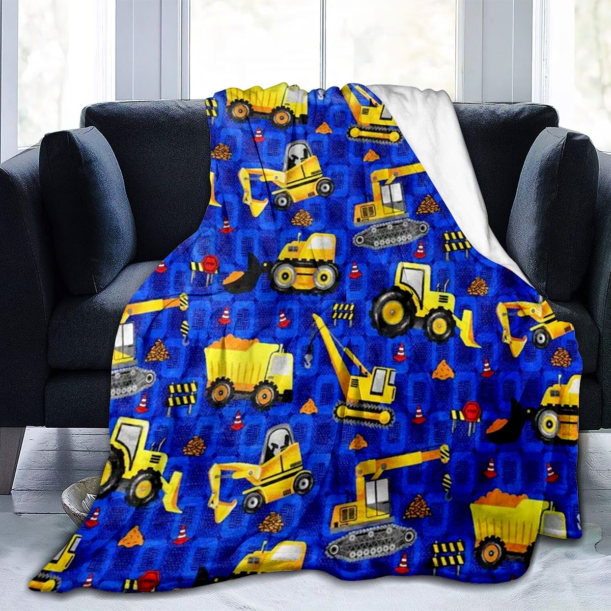 Dump Truck Heavy Equipment - 1pc Selimut Kendaraan Konstruksi - Tema