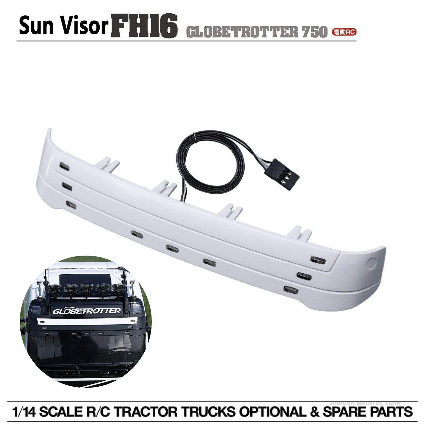 Heavy Equipment Volvo - 1 Buah Pelindung Matahari LED Plastik
